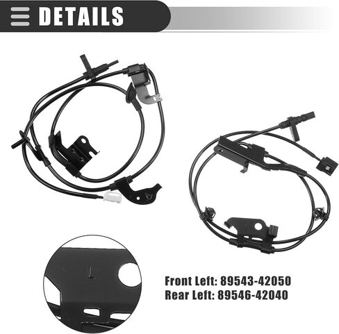 موتفورتي ايه بي اس حساس سرعة العجلات، لسيارة تويوتا راف 4 4WD 08-12، معدن، 89542-42050، اسود، 4 قطع in Saudi Arabia