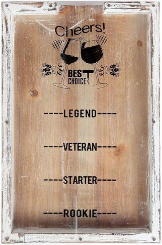 حامل فلين النبيذ المرح من Lily's Home Wine، صندوق الظلال يمثل الهدية المثالية لمحبي النبيذ السعيد والمرطب، من الخشب والزجاج in Kuwait