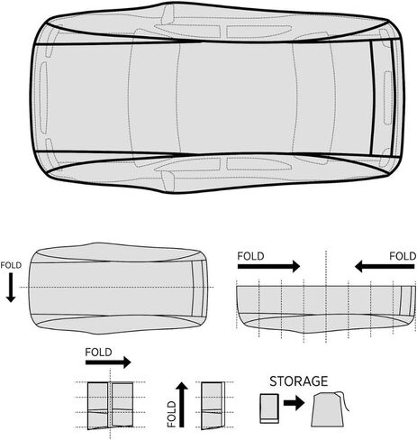غطاء السيارة الخارجي Motor Trend Universal WeatherWear Poly-1 - حماية فائقة ضد جميع الأحوال الجوية والرياح والثلوج والمطر والماء in Saudi Arabia