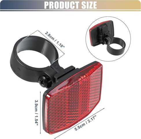 X AUTOHAUX Bike Reflectors 3.1cm 1.22" ID Bicycle Warning Reflector Bike Accessories Plastic Red in Saudi Arabia