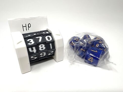 MunnyGrubbers - 5 Pack Life Counter - HP Tracker with Tracking Card Slot - (Random 7PC D20 Dice Set Included) - MTG - Tabletop RPG - Board Games - DND - Dungeons and Dragons - (5 Pack - Combo A) in Kuwait