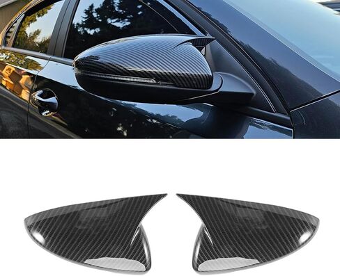 Rear View Side Mirror Cover Caps Fit for Kia Forte K3 2019-2024 Carbon Fiber Style in Saudi Arabia