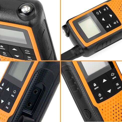 Walkie Talkies Rechargeable, NOAA Walkie Talkies Long Range for Adults, 22 Channels FRS Radio, Handheld 2 Way Radio, VOX Walkie Talkie with Earpiece and Mic, Walky Talky, USB Charging(Orange 4 Pack) in Saudi Arabia