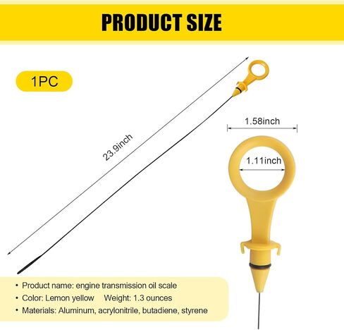 1 PC Car Engine Oil Dipstick Accessories, Durable Metal Vehicle Oil Dipstick Test Replacement, Compatible with Passa & TeguanAo & DJ OEM #06J115611F/06H-115-611E (Yellow & Black) in Saudi Arabia