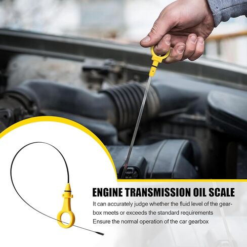 1 PC Car Engine Oil Dipstick Accessories, Durable Metal Vehicle Oil Dipstick Test Replacement, Compatible with Passa & TeguanAo & DJ OEM #06J115611F/06H-115-611E (Yellow & Black) in Saudi Arabia