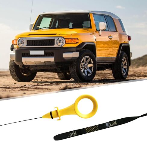 1 PC Car Engine Oil Dipstick Accessories, Durable Metal Vehicle Oil Dipstick Test Replacement, Compatible with Passa & TeguanAo & DJ OEM #06J115611F/06H-115-611E (Yellow & Black) in Saudi Arabia