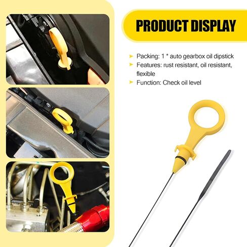 1 PC Car Engine Oil Dipstick Accessories, Durable Metal Vehicle Oil Dipstick Test Replacement, Compatible with Passa & TeguanAo & DJ OEM #06J115611F/06H-115-611E (Yellow & Black) in Saudi Arabia