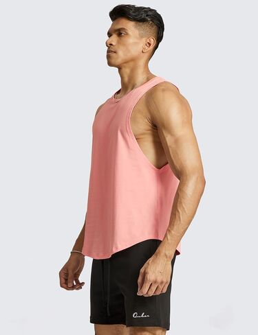 Ouber Men’s Drop Arm Tank Top Gym Workout T-Shirts Sleeveless Muscle Shirts for Bodybuilding in Saudi Arabia