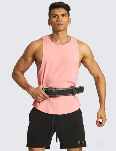 Ouber Men’s Drop Arm Tank Top Gym Workout T-Shirts Sleeveless Muscle Shirts for Bodybuilding in Saudi Arabia