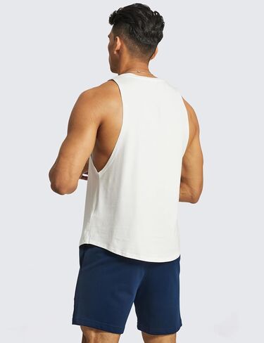 Ouber Men’s Drop Arm Tank Top Gym Workout T-Shirts Sleeveless Muscle Shirts for Bodybuilding in Saudi Arabia