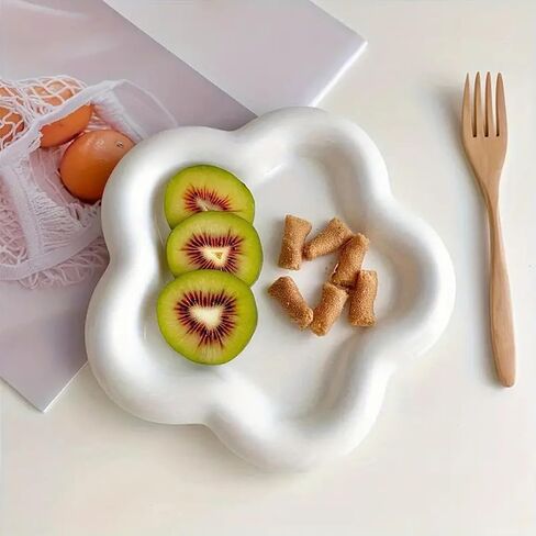 Small Ring Holder Dish, Ceramic Jewelry Dish Tray, Flower Shape Jewelry Tray for Women, Room Decor Aesthetic Trinket Dish, Wedding Engagement Jewelry Plate Bowl for Earrings Keys Perfume Gift in Saudi Arabia