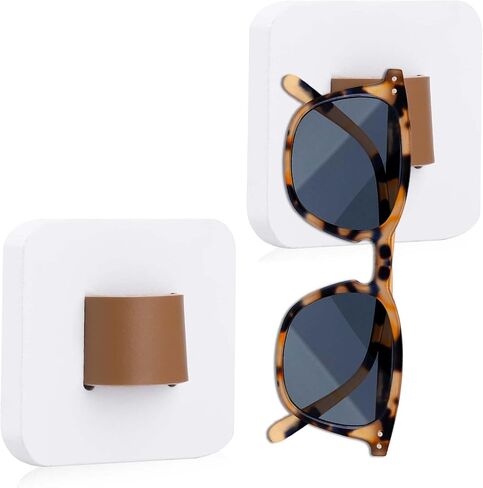 2pcs Glasses Holder Sunglass Organizer, Wood Sunglass Holder for Wall Sunglasses Organizer Eyewear Display Glasses Holder for Hanging Glasses Sunglasses Home Decor (Black) in Saudi Arabia