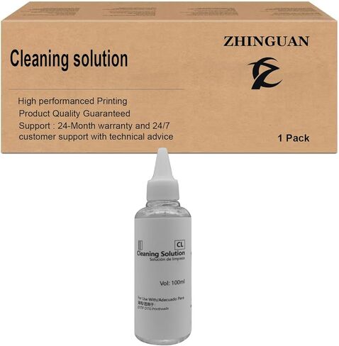 محلول التنظيف، منظف رأس الطباعة السائل، استخدام تنظيف رأس الطباعة لطابعات DTF DTG (100 مل) in Kuwait