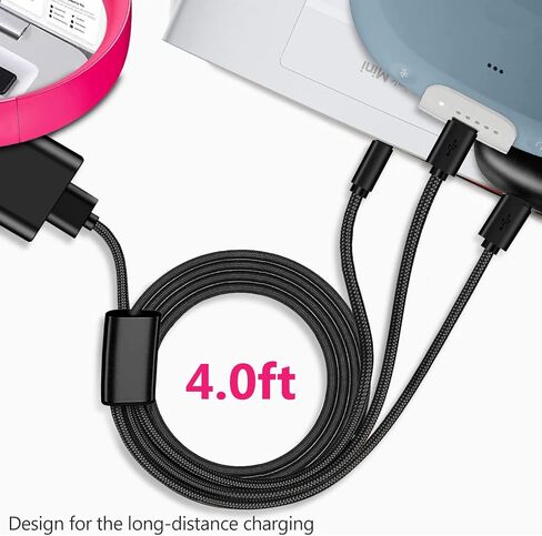 سلك شحن شاحن جداري USB 3 في 1 متوافق مع Fire TV Stick، Fire Tablet، Kindle Paperwhite، Oasis، Kindle Fire 6 7 HD، Fire 7 HD 8/8 Plus/ 8 Pro، HD 10/10 Plus/10 Pro، تابلت اتش دي 8.9 بوصة 7 بوصة in Saudi Arabia