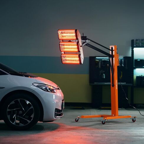 VEVOR Infrared Curing Lamp, 3300W 1-60 min Timing, Auto Heating Car Curing Light with Bracket, 8.61 sq.ft Baking Area Spray Baking Booth Heaters, Paint Dryer for On-Site Repair, Engine Drying 1 Pack in Saudi Arabia
