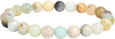 Handmade Beaded Bracelets, Natural Stone Crystal Yoga Stretch Elastic Energy Bracelet Gift For Men Women, 1 Count (8mm, Jade (Stone of Prosperity)) in Saudi Arabia