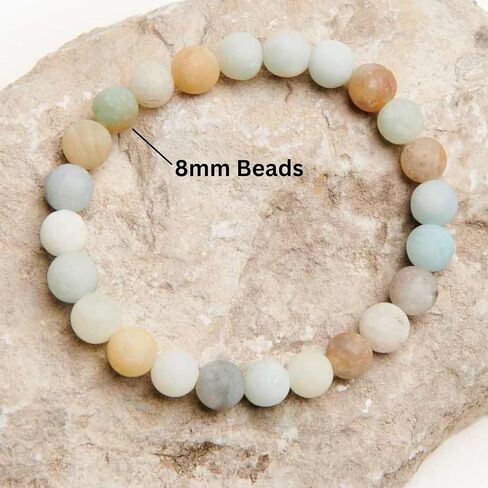 Handmade Beaded Bracelets, Natural Stone Crystal Yoga Stretch Elastic Energy Bracelet Gift For Men Women, 1 Count (8mm, Jade (Stone of Prosperity)) in Saudi Arabia