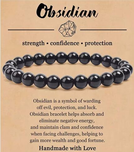 Handmade Beaded Bracelets, Natural Stone Crystal Yoga Stretch Elastic Energy Bracelet Gift For Men Women, 1 Count (8mm, Jade (Stone of Prosperity)) in Saudi Arabia
