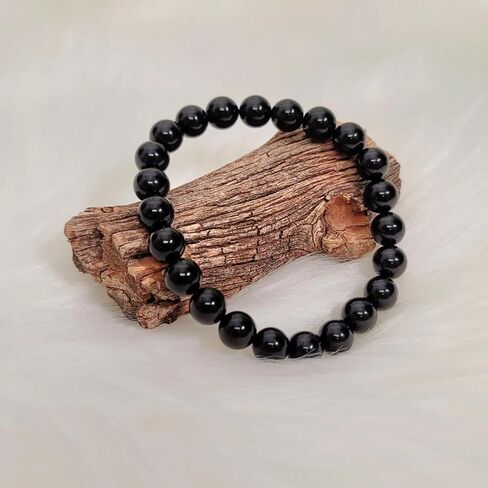 Handmade Beaded Bracelets, Natural Stone Crystal Yoga Stretch Elastic Energy Bracelet Gift For Men Women, 1 Count (8mm, Jade (Stone of Prosperity)) in Saudi Arabia