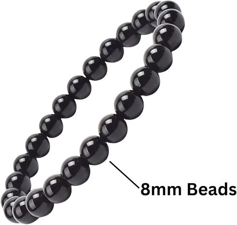 Handmade Beaded Bracelets, Natural Stone Crystal Yoga Stretch Elastic Energy Bracelet Gift For Men Women, 1 Count (8mm, Jade (Stone of Prosperity)) in Saudi Arabia