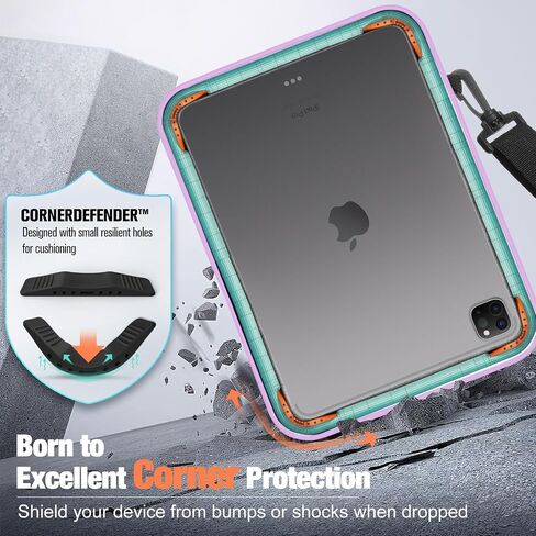 MoKo 9-11 Inch Tablet Sleeve Bag, Fits iPad Air 5/4th 10.9, iPad 9/8/7th 10.2, iPad 10th Gen. 10.9, iPad Pro 11 Inch, Tab S8/S9 11, Multifunctional Bag with Shoulder and Headphone Port, Black in Kuwait