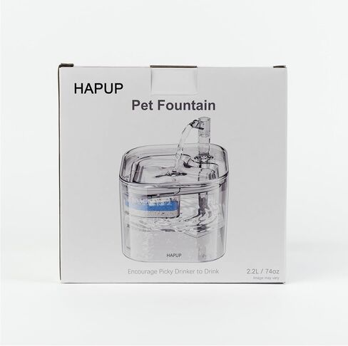 Cat Water Fountain for Drinking Automatic Cat Fountain 2.2L Square Pet Fountain Clear Upgraded with Smart Pump Replacement Filters for Cats Puppy Animal Indoor in Saudi Arabia