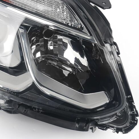 Headlight Compatible with Chevy Equinox 2016 2017 Replacement Halogen Headlights Right Passenger Side RH Chrome Housing Headlamp(Not Include HighLow beam bulbs in Saudi Arabia
