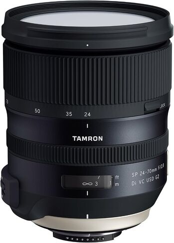 عدسة Tamron SP 24-70 مم f/2.8 Di VC USD G2 لكاميرا Canon EF Mount AFA032C-700 مع مجموعة مرشح فاخرة 82 مم وحزمة حقيبة ظهر للتصوير الفوتوغرافي من ديكو جير in Saudi Arabia