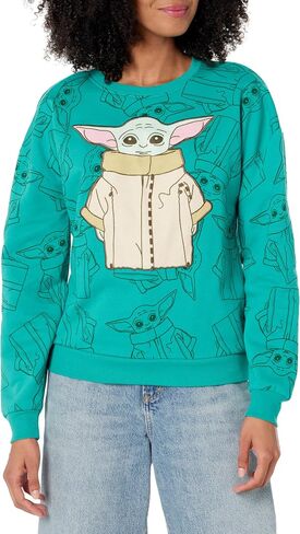 STAR WARS Women's Ladies Grogu The Mandelorian Baby Yoda Fleece Sweatshirt in Saudi Arabia