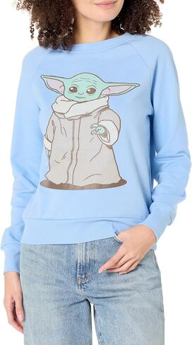 STAR WARS Women's Ladies Grogu The Mandelorian Baby Yoda Fleece Sweatshirt in Saudi Arabia