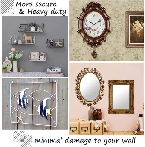 10PCS Super Hooks Picture Hanger, Used for Hang Art, Clock, Shelves, Mirrors, Frames, or Planters for Home and Office Decorations in Saudi Arabia