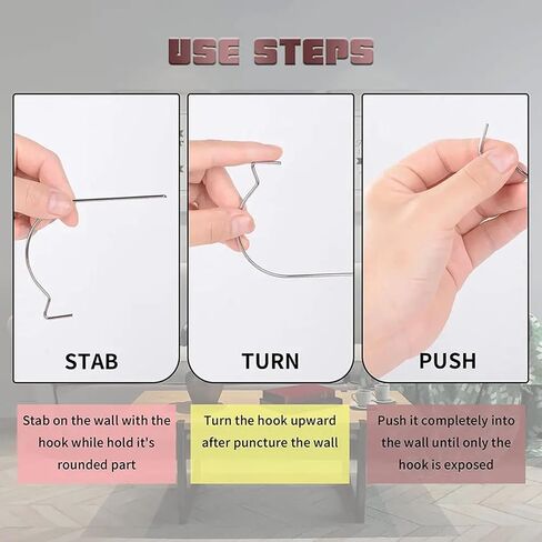 10PCS Super Hooks Picture Hanger, Used for Hang Art, Clock, Shelves, Mirrors, Frames, or Planters for Home and Office Decorations in Saudi Arabia