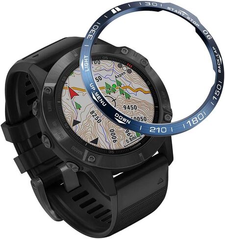 KOMI Stainless Steel Bezel Ring Compatiable with Garmin Fenix 6 Watch, Watch Ring Protective Case Cover Screen Protector for Fenix Watch Accessory in Saudi Arabia