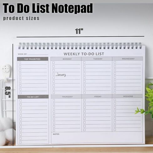 Koogel To Do List Notepad، دفتر مخطط مقاس 8.5 × 11 بوصة، 52 ورقة، قائمة مراجعة مهام المخطط اليومي للعمل والمدرسة والمنزل الشخصي المنظم in Saudi Arabia