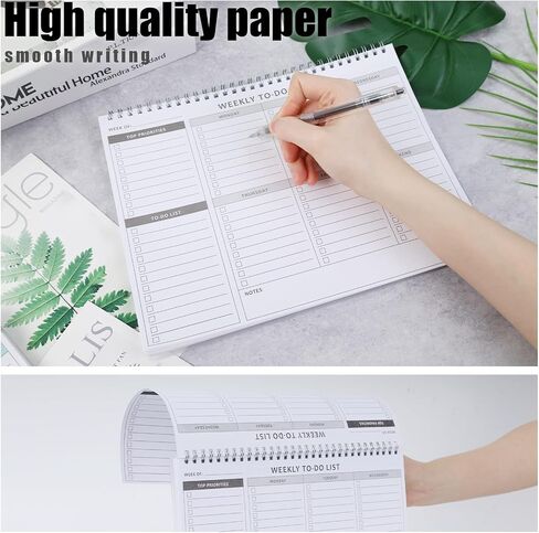 Koogel To Do List Notepad، دفتر مخطط مقاس 8.5 × 11 بوصة، 52 ورقة، قائمة مراجعة مهام المخطط اليومي للعمل والمدرسة والمنزل الشخصي المنظم in Saudi Arabia