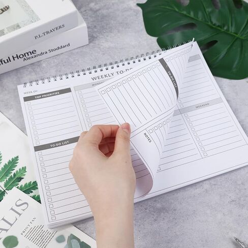 Koogel To Do List Notepad، دفتر مخطط مقاس 8.5 × 11 بوصة، 52 ورقة، قائمة مراجعة مهام المخطط اليومي للعمل والمدرسة والمنزل الشخصي المنظم in Saudi Arabia