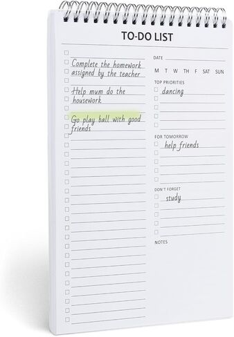 Koogel To Do List Notepad، دفتر مخطط مقاس 8.5 × 11 بوصة، 52 ورقة، قائمة مراجعة مهام المخطط اليومي للعمل والمدرسة والمنزل الشخصي المنظم in Saudi Arabia
