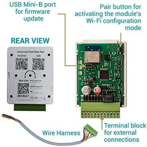 FPC-8426 Smart Mobile WiFi Controller for Access Control with Android + Apple App, Web Browser + Smartphone Remote Viewing, Outswinging Door 300lbs Maglock, Exit Button, Wireless Receiver Kit in Saudi Arabia