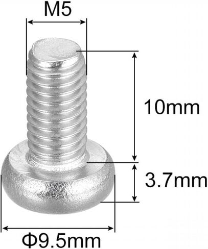 uxcell M5x10mm Torx Security Machine Screws, 20pcs 316 Stainless Steel Pan Head Tamper Proof Screw Fasteners Bolts in Saudi Arabia