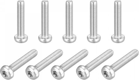 uxcell M5x10mm Torx Security Machine Screws, 20pcs 316 Stainless Steel Pan Head Tamper Proof Screw Fasteners Bolts in Saudi Arabia