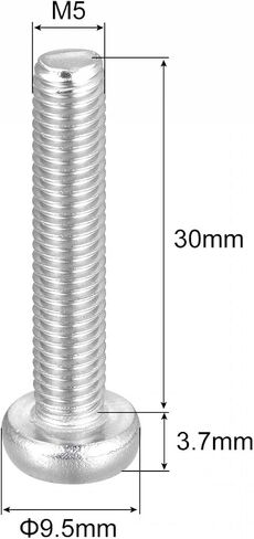 uxcell M5x10mm Torx Security Machine Screws, 20pcs 316 Stainless Steel Pan Head Tamper Proof Screw Fasteners Bolts in Saudi Arabia