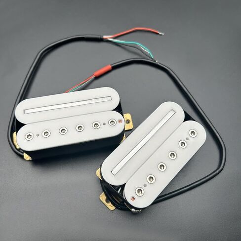 Electric Guitar Humbucker Blade/Hex Screw Adjusting Dual Coil Guitar Pickup with 4 Conduct Cable/Coil Splitting (Black) in Saudi Arabia