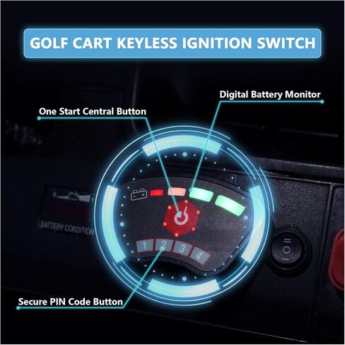 Golf Cart Keyless Ignition Switch System Ignition Switch No Key Required PIN Code Starter Switch Fit for 36V-48V Golf Cart EZGO Club Car Yamaha in Saudi Arabia