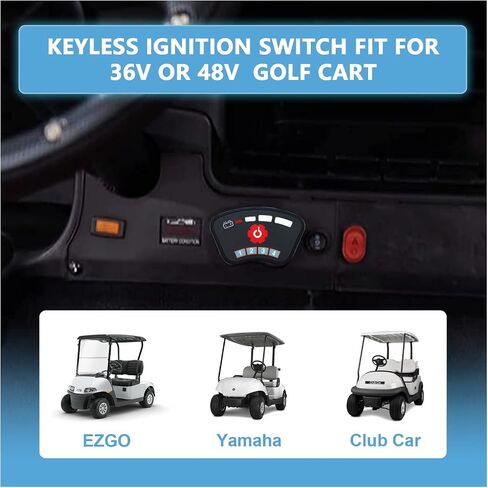 Golf Cart Keyless Ignition Switch System Ignition Switch No Key Required PIN Code Starter Switch Fit for 36V-48V Golf Cart EZGO Club Car Yamaha in Saudi Arabia