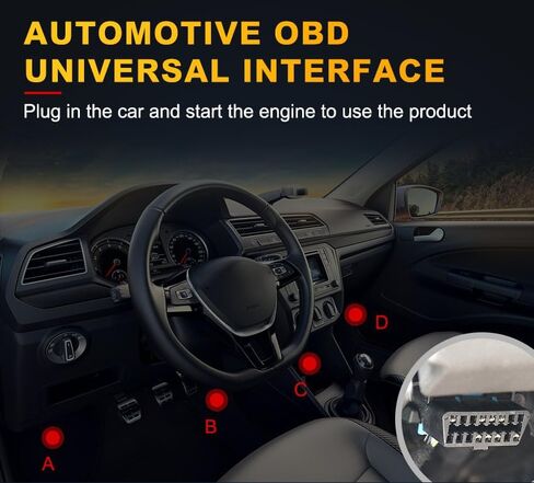 Universal Car OBD2 Scanner: Engine Fault Code Scanner, Check Engine Light and Emission Monitor Status, Real-time Battery Voltage Tester – V318 Color TFT OBDII CAN Diagnostic Scan Tool in Saudi Arabia