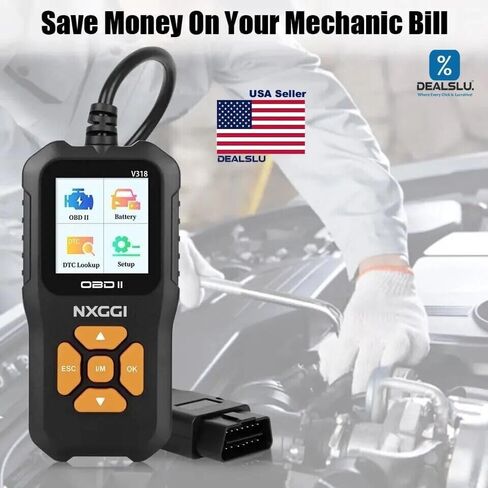 Universal Car OBD2 Scanner: Engine Fault Code Scanner, Check Engine Light and Emission Monitor Status, Real-time Battery Voltage Tester – V318 Color TFT OBDII CAN Diagnostic Scan Tool in Saudi Arabia