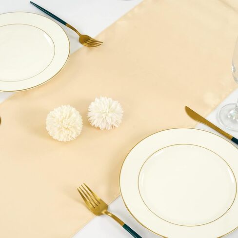 12 Packs Dusty Blue Satin Table Runners 12 x 108 inch Long Smooth Fabric Table Runner for Wedding Banquet Graduations Birthday Party, Table Runners fit Rectange and Round Table in Kuwait