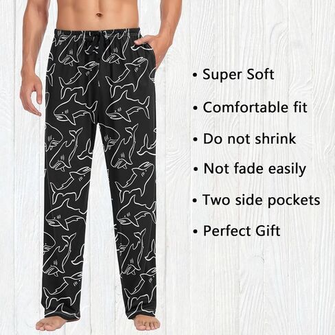 Mens Pajama Pants Men's Pajama Bottoms Soft Sleep Lounge Pj Pants in Saudi Arabia