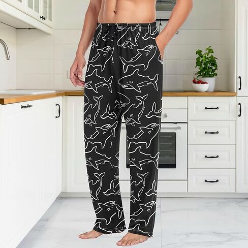 Mens Pajama Pants Men's Pajama Bottoms Soft Sleep Lounge Pj Pants in Saudi Arabia