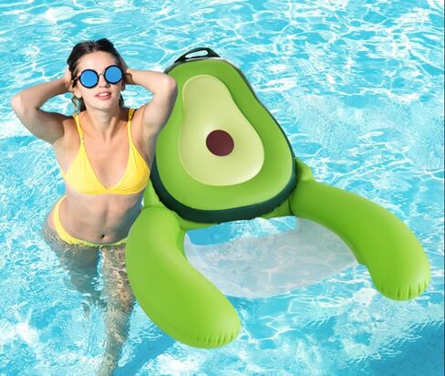 كرسي حمام سباحة قابل للنفخ - عوامات حمام سباحة الأفوكادو، كرسي حمام السباحة العائم، كرسي صالة يطفو للسباحة، متعة كبيرة في الصيف، لعبة حمام السباحة، حفلة عائمة للأطفال البالغين in Kuwait